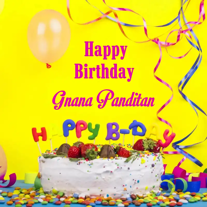 Happy Birthday Gnana Panditan Cake Decoration Card